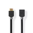 High Speed HDMI Kaapeli Ethernet | HDMI liitin | HDMI Ulostulo | 8K@60Hz | eARC | 48 Gbps | 1.00 m | Pyöreä | PVC | Antrasiitti | Laatikko - HDMI-kaapelit - 5412810412150 - 35