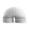 Ilmanpoistoputki PVC | 100 mm | 6.00 m | Sopii laitteeseen: Ilmanvaihto / Kuivausrummut | Valkoinen - Varaosat - 5412810301560 - 1