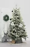 Joulukuusi Premium lumella 210 cm palamaton - Joulukuuset - 6410413222120 - 4