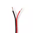 Kaiutinkaapeli | 2 x 1.50 mm² | Kupari | 100 m | Pyöreä | PVC | Musta / Punainen | Kela - Audiokaapelit - 5412810312030 - 1