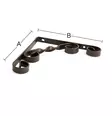 Kannatin Habo 4 250 x 250 mm antiikki - Koukut ja ripustimet - 7317900171390 - 1