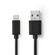 Lightning Kaapeli | USB 2.0 | Apple Lightning 8-Pin | USB-A Uros | 480 Mbps | Niklattu | 1.00 m | Pyöreä | PVC | Musta | Laatikko - Lightning-kaapelit - 5412810303830 - 30