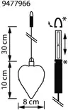 Marit lasisydän 11,5 cm mattavalk+kimalle b/o timer - Koristevalot - 6435200233530 - 3