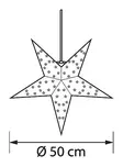 Pello paperit=C3=A4hti =C3=B850 cm valkoinen - Valokoristeet ja valohahmot - 6435200297990 - 3