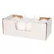 Pöytäkynttilä valkoinen 5x8cm 8 kpl - Kynttilät ja lyhdyt - 6410413206830 - 1