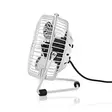 Pöytätuuletin | USB Virta | Halkaisija: 100 mm | 3 W | 1 nopeusasetus | Valkoinen - Tuulettimet ja ilmastointilaitteet - 5412810291090 - 15