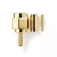 SMA-liitin | Suora | Uros | Kullattu | 50 Ohm | Puristettava | Kaapelin läpitulomitta: 2.55 mm | Metalli | Kulta | 2 kpl | Laatikko - Nedis tuotteet - 5412810425600 - 75