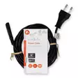 Sähköjohto | Euro Uros | IEC-320-C7 | Suora | Suora | Niklattu | 3.00 m | Litteä | PVC | Musta | Label - Virtakaapelit ja liittimet - 5412810427420 - 66