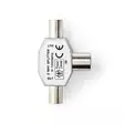 Satelliitti- ja antenni-sovitin | 2x koaksiaali uros | IEC (Coax) Naaras | Niklattu | 75 Ohm | T-jakaja | Metalli | Hopea | 1 kpl | Laatikko - Antenniliittimet ja adapterit - 5412810289530 - 30