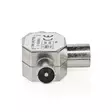 Satelliitti- ja antenni-sovitin | 2x koaksiaali uros | IEC (Coax) Naaras | Niklattu | 75 Ohm | T-jakaja | Metalli | Hopea | 1 kpl | Laatikko - Antenniliittimet ja adapterit - 5412810289530 - 25