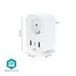 SmartLife Älypistorasia | Wi-Fi | IP21 | Virtamittari | 3680 W | Type F (CEE 7/7) / 1x USB-C / 2x USB | 0 - 55 °C | Android / IOS | Valkoinen | 1 kpl - Älypistorasiat - 5412810448340 - 55