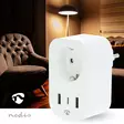 SmartLife Älypistorasia | Wi-Fi | IP21 | Virtamittari | 3680 W | Type F (CEE 7/7) / 1x USB-C / 2x USB | 0 - 55 °C | Android / IOS | Valkoinen | 1 kpl - Älypistorasiat - 5412810448340 - 5