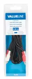 Stereo RCA-äänikaapeli 2x RCA uros - 2x RCA uros 5 m musta - Nedis tuotteet - VLAB24200B50 - 4