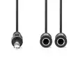 Stereoäänikaapeli | 6.35 mm uros | 2x 6.35 mm naaras | Niklattu | 0.20 m | Pyöreä | Laatikko - Audiokaapelit - 5412810420230 - 10