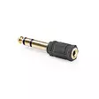 Stereoäänisovitin | 6.35 mm uros | 3.5 mm naaras | Kullattu | Suora | ABS-Muovi | Musta | 10 kpl | Kirjekuori - Audioadapterit - 5412810298730 - 40