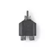 Subwoofer adapteri | RCA Uros | 2x RCA Naaras | Niklattu | Suora | ABS-Muovi | Musta | 1 kpl | Laatikko - Audioadapterit - 5412810288410 - 1