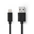 Lightning Kaapeli | USB 2.0 | Apple Lightning 8-Pin | USB-A Uros | 480 Mbps | Niklattu | 1.00 m | Pyöreä | PVC | Musta | Laatikko - Lightning-kaapelit - 5412810303830 - 2