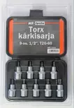 Torxkärkisarja 9-osainen - Ruuvauskärjet ja pidikkeet - 6430032153070 - 1