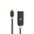 USB-C Sovitin | USB 3.2 Gen 1 | USB-C Uros | DisplayPort Naaras | 8K@30Hz | 0.20 m | Pyöreä | Kullattu | PVC | Antrasiitti | Ikkunallinen laatikko - Tietokone ja verkko - 5412810331420 - 31