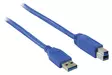 USB 3.0 Kaapeli USB A Uros - USB-B Male 2.00 m Sininen - USB-kaapelit - VLCB61100L20 - 2
