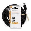 USB kaapeli | USB 2.0 | USB-A Uros | USB-B Uros | 10 W | 480 Mbps | Niklattu | 5.00 m | Pyöreä | PVC | Musta | Label - Tietokone ja verkko - 5412810421510 - 66