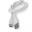 USB kaapeli | USB 2.0 | USB-A Uros | USB-C Uros | 15 W | 480 Mbps | Niklattu | 1.50 m | Pyöreä | Silikoni | Valkoinen | Laatikko - Tietokone ja verkko - 5412810417940 - 54