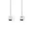USB kaapeli | USB 3.2 Gen 2 | USB-C Uros | USB-C Uros | 100 W | 4K@60Hz | 10 Gbps | Niklattu | 1.00 m | Pyöreä | PVC | Valkoinen | Laatikko - Tietokone ja verkko - 5412810316120 - 10