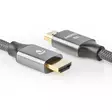 Ultra High Speed HDMI -kaapeli | HDMI liitin | HDMI liitin | 8K@60Hz | 48 Gbps | 3.00 m | Pyöreä | 6.7 mm | Gun Metal Harmaa | Laatikko kannella ja ikkunalla - HDMI-kaapelit - 5412810336210 - 45