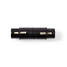 XLR adapteri | XLR 3-Pin naaras | XLR 3-Pin naaras | Niklattu | Suora | Metalli | Musta | 1 kpl | Muovipussi - Audioadapterit - 5412810296200 - 4