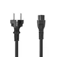 Sähköjohto | Suko Uros | IEC-320-C5 | Suora | Suora | Niklattu | 3.00 m | Pyöreä | PVC | Musta | Label - Virtakaapelit ja liittimet - 5412810425150 - 1