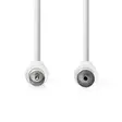 Koaksiaalikaapeli | IEC (Coax) Uros | IEC (Coax) Naaras | Niklattu | 90 dB | 75 Ohm | Tuplasuojattu | 15.0 m | Pyöreä | PVC | Valkoinen | Label - Antennikaapelit - 5412810425730 - 10