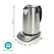 SmartLife Vedenkeitin | Wi-Fi | 1.7 l | Ruostumaton Teräs | 70,80,90,100 °C | Lämpötilan indikaattori | Pyörivä 360 astetta | Piilotettu lämmityselementti | Strix® ohjain | Android / IOS - Kahvinkeittimet ja vedenkeittimet - 5412810448210 - 55