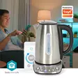 SmartLife Vedenkeitin | Wi-Fi | 1.7 l | Ruostumaton Teräs | 70,80,90,100 °C | Lämpötilan indikaattori | Pyörivä 360 astetta | Piilotettu lämmityselementti | Strix® ohjain | Android / IOS - Kahvinkeittimet ja vedenkeittimet - 5412810448210 - 52