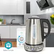 SmartLife Vedenkeitin | Wi-Fi | 1.7 l | Ruostumaton Teräs | 70,80,90,100 °C | Lämpötilan indikaattori | Pyörivä 360 astetta | Piilotettu lämmityselementti | Strix® ohjain | Android / IOS - Kahvinkeittimet ja vedenkeittimet - 5412810448210 - 5