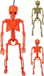 Halloween koristeellinen luuranko 40x10cm ripustettava kevyt muoviskeletoni juhlaan ja sisustukseen - Juhlakoristeet - 8721037445290 - 1