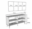 Anthrasitti Hopea Konsoli - 100% Melamiinipinnoitettu Lastulevy, 18mm, 150x40x79cm, 2 Pakettia, Moderni ja Tyylikäs - Lipastot ja senkit - 8684282612780 - 9