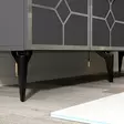 Anthrasitti Hopea Konsoli - 100% Melamiinipinnoitettu Lastulevy, 18mm, 150x40x79cm, 2 Pakettia, Moderni ja Tyylikäs - Lipastot ja senkit - 8684282612780 - 7