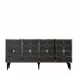 Anthrasitti Hopea Konsoli - 100% Melamiinipinnoitettu Lastulevy, 18mm, 150x40x79cm, 2 Pakettia, Moderni ja Tyylikäs - Lipastot ja senkit - 8684282612780 - 1