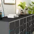 Anthrasitti Hopea Konsoli - 100% Melamiinipinnoitettu Lastulevy, 18mm, 150x40x79cm, 2 Pakettia, Moderni ja Tyylikäs - Lipastot ja senkit - 8684282612780 - 5