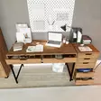 Atlantic Pine -työpöytä, 160x77,4x55 cm, 100% melamiinipinnoitettu lastulevy, 18 mm, 3 pakettia, kestävä ja tyylikäs - - 19-19-8684283109920 - 8