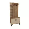 Atlantic Pine Beige Hall Stand - 100% Melamiini, 18mm, 74,4x182,8x33cm, Lisäsäilytys, Seinään Kiinnitettävä - Eteiskaapit - 8684283433780 - 1