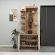 Atlantic Pine Beige Hall Stand - 100% Melamiini, 18mm, 74,4x182,8x33cm, Lisäsäilytys, Seinään Kiinnitettävä - Eteiskaapit - 8684283433780 - 4