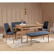 Atlantic Pine Dark Blue Penkki - 100% Melamiinipinnoitettu Lastulevy, 100% Pellava, Sarvijalka, 110x85x40 cm, Säilytystila - - 19-19-8681875791020 - 4