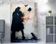Banksyn Monivärinen Koristeellinen Kangastaulu 70x100 cm - Puukehys 2x3 cm - 50% Puuvilla/50% Polyesteri - Taulut ja kehykset - 8683342478090 - 2