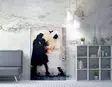 Banksyn Monivärinen Koristeellinen Kangastaulu 70x100 cm - Puukehys 2x3 cm - 50% Puuvilla/50% Polyesteri - Taulut ja kehykset - 8683342478090 - 3