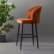 Bar Stool Setti 4 kpl - Tyylikäs ja Kestävä Kaluste - Laadukas Melamiinipinnoitettu Lastulevy - Laadukas Polyesterikangas - Baarijakkarat - 8683742879800 - 3