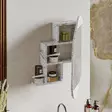 Carrara Kylpyhuonekaappi - 100% Melamiinipinnoitettu - 60x75x13 cm - Piilotettu Kiinnitys - Peili 4 mm - Pehmeästi Sulkeutuvat Saranat - Kylpyhuonekalusteet - 8684282586920 - 2