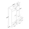 Hall Standi - Tyylikäs Valkoinen Pähkinä, 100% Melamiini E1 Laatu, 18mm, 119,6x182,8x35,5cm, Useita Hyllyjä, Kiinnitettävä - Eteiskaapit - 8683743764600 - 9