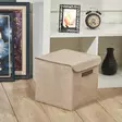 Huopasäilytyslaatikko, vaaleanruskea, 30 cm x 30 cm x 30 cm, kestävä, ympäristöystävällinen, helppo puhdistaa - Muovilaatikot ja säilytyslaatikot - 8684282555100 - 2