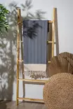 Indigo Fouta Rantapyyhe - 90% Puuvillaa, 90x180 cm, Konepestävä, 310 g/m², Kestävä ja Tyylikäs Lisävaruste - Pyyhkeet ja kylpytakit - 8684283207800 - 2